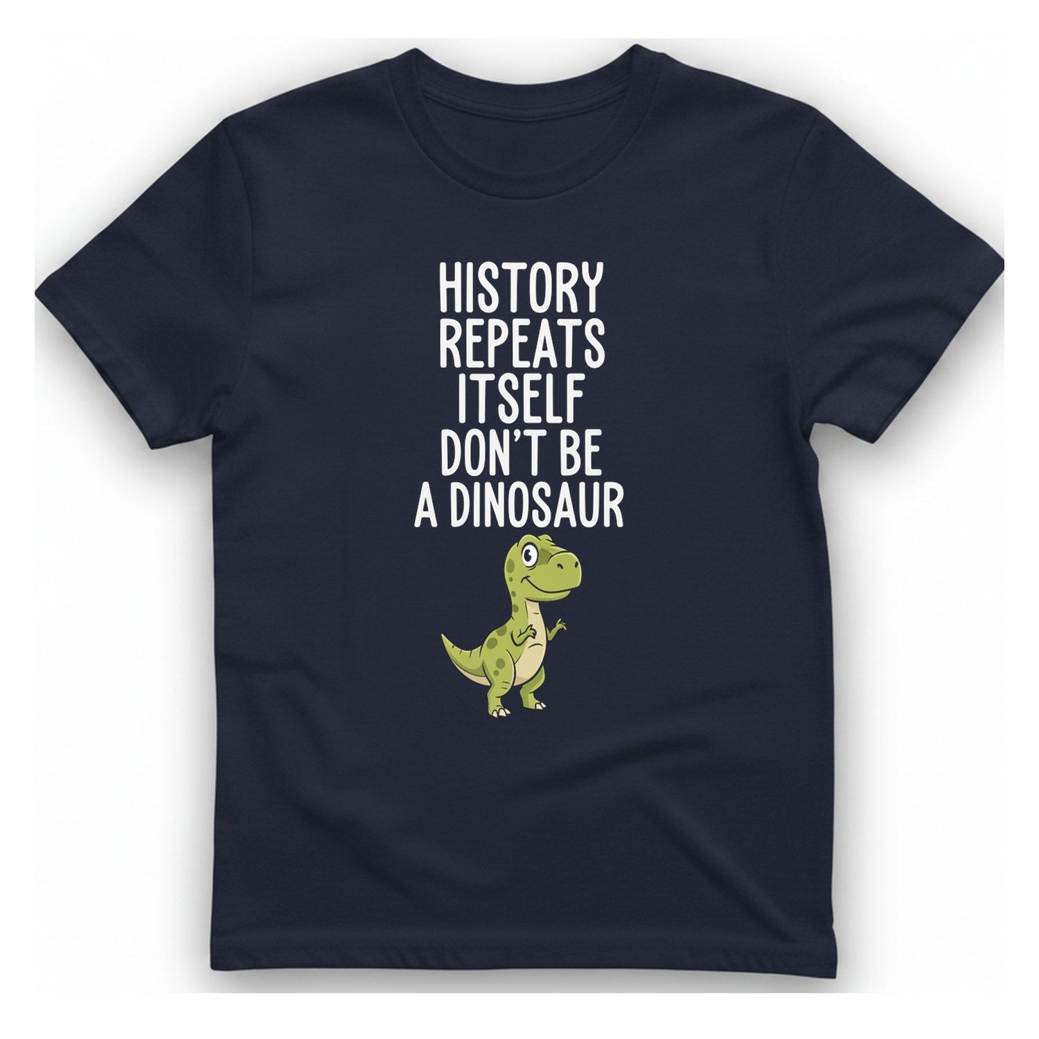 History Repeats Itself T-Shirt - Heather Navy front