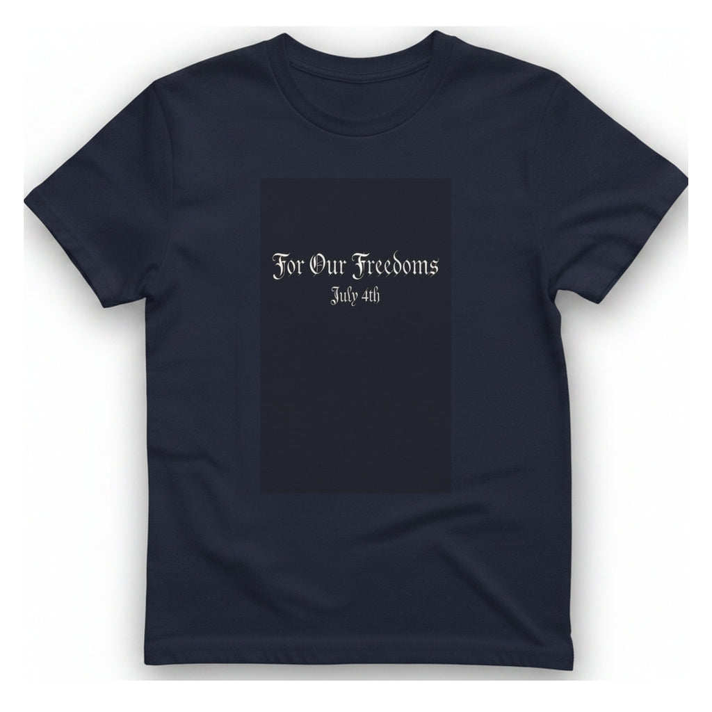 For Our Freedoms T-Shirt - Heather Navy front