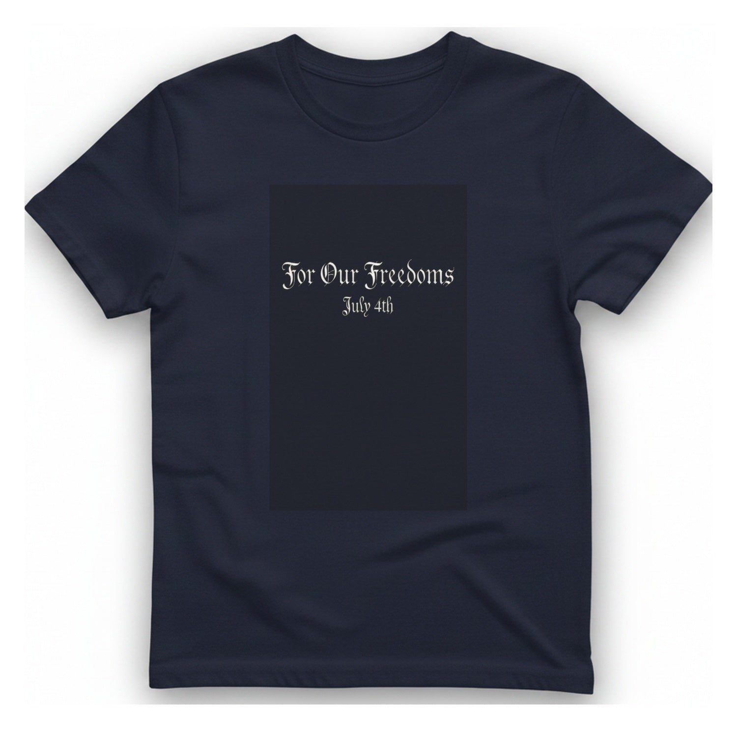 For Our Freedoms T-Shirt - Heather Navy front