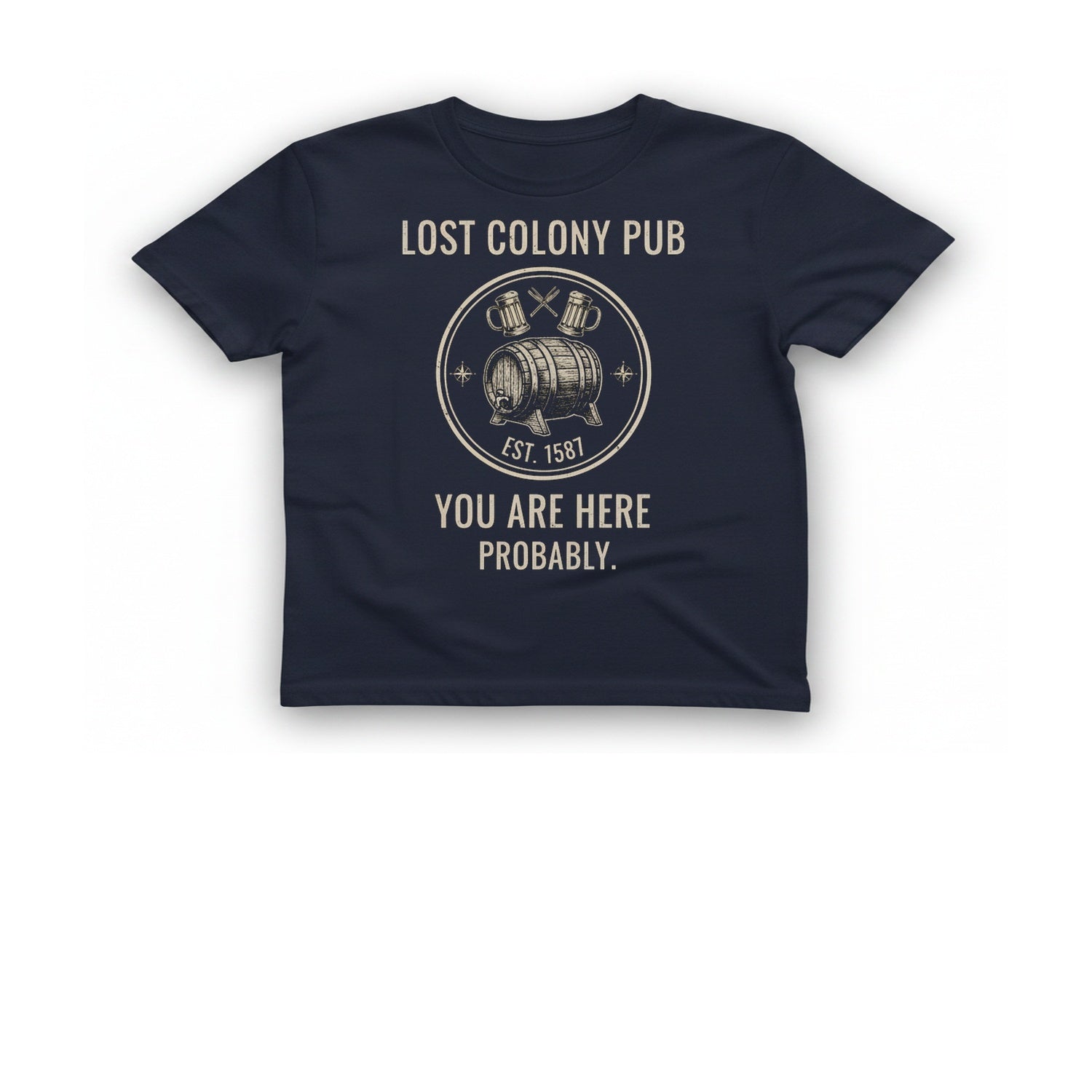 Lost Colony Pub T-Shirt - Heather Navy front