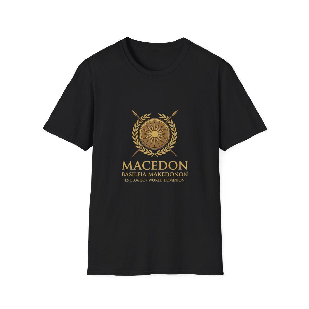 Macedonian Empire Crest T-Shirt - Black front