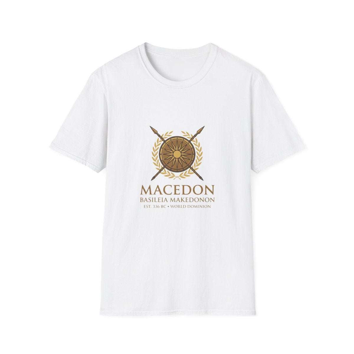 Macedonian Empire Crest T-Shirt - White front