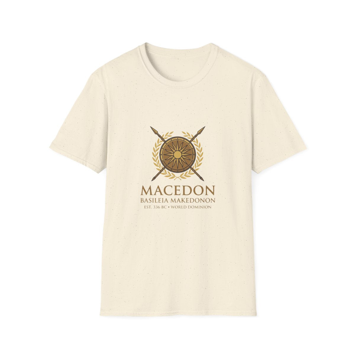 Macedonian Empire Crest T-Shirt - Natural front