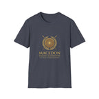 Macedonian Empire Crest T-Shirt - Heather Navy front