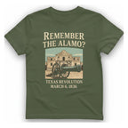 Remember The Alamo T-Shirt - Military Green front