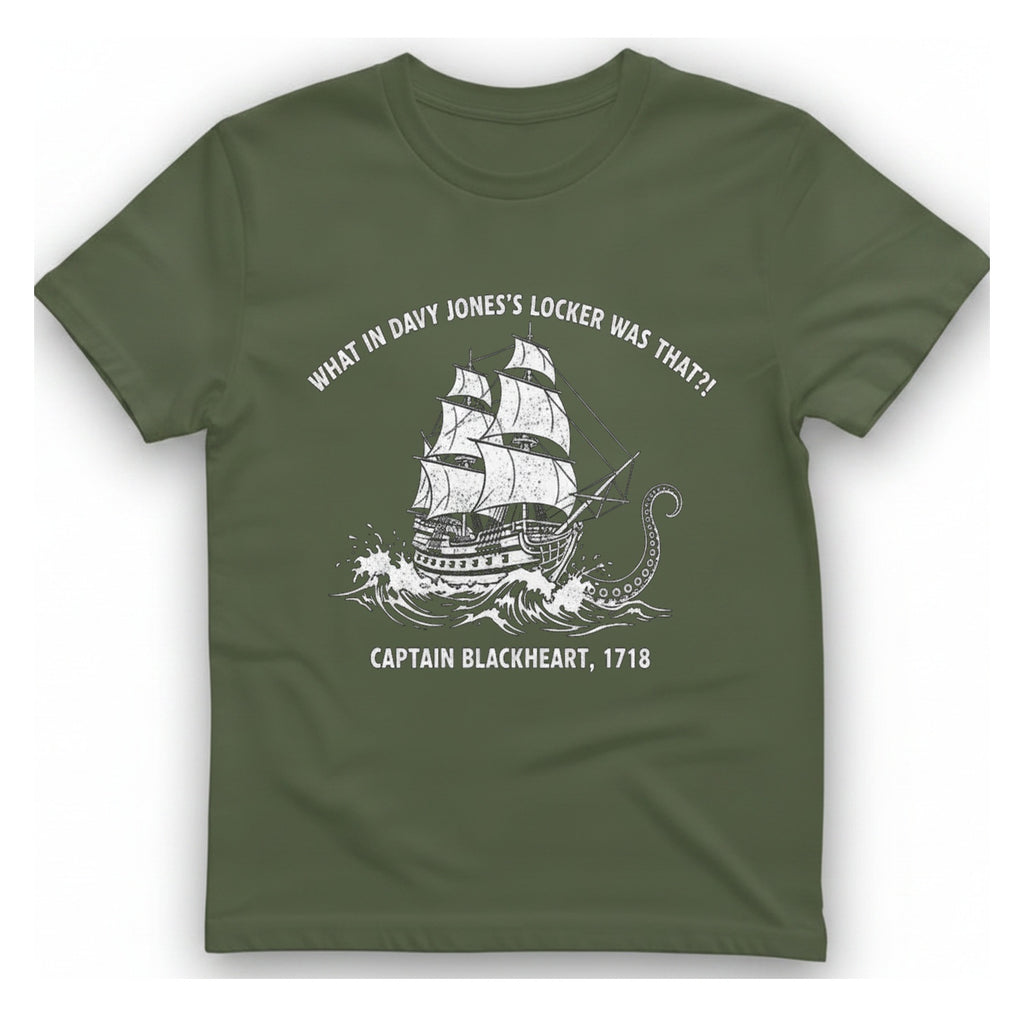 Davy Jones Locker T-Shirt - Military Green front