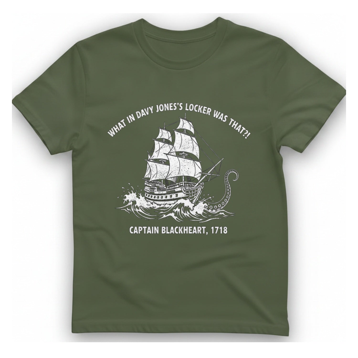 Davy Jones Locker T-Shirt - Military Green front