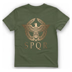 Roman Empire Spqr T-Shirt - Military Green front