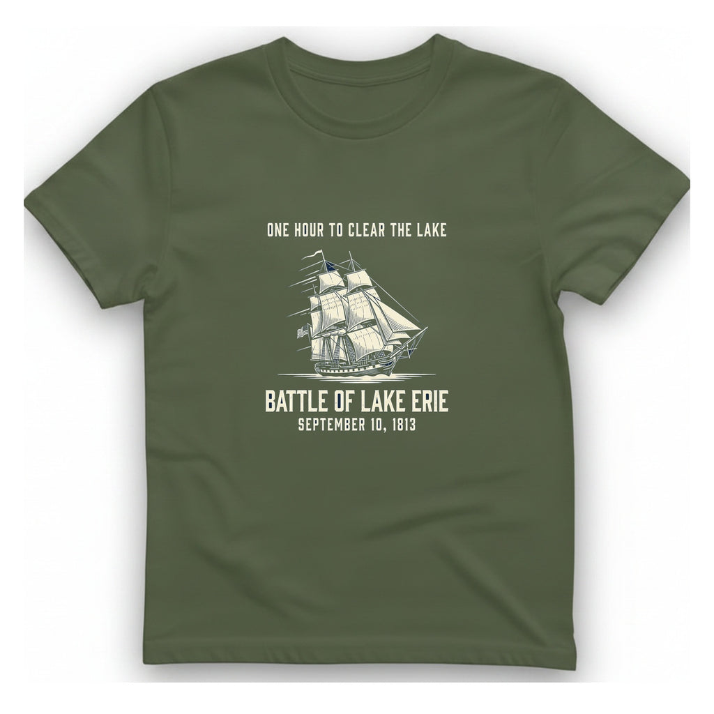 Battle of Lake Erie T-Shirt - Military Green front