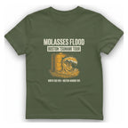 Boston Molasses Flood Tour T-Shirt - Military Green front