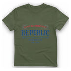 Republic 248Th Birthday T-Shirt - Military Green front