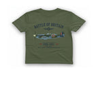 Battle of Britain Spitfire T-Shirt - Military Green front