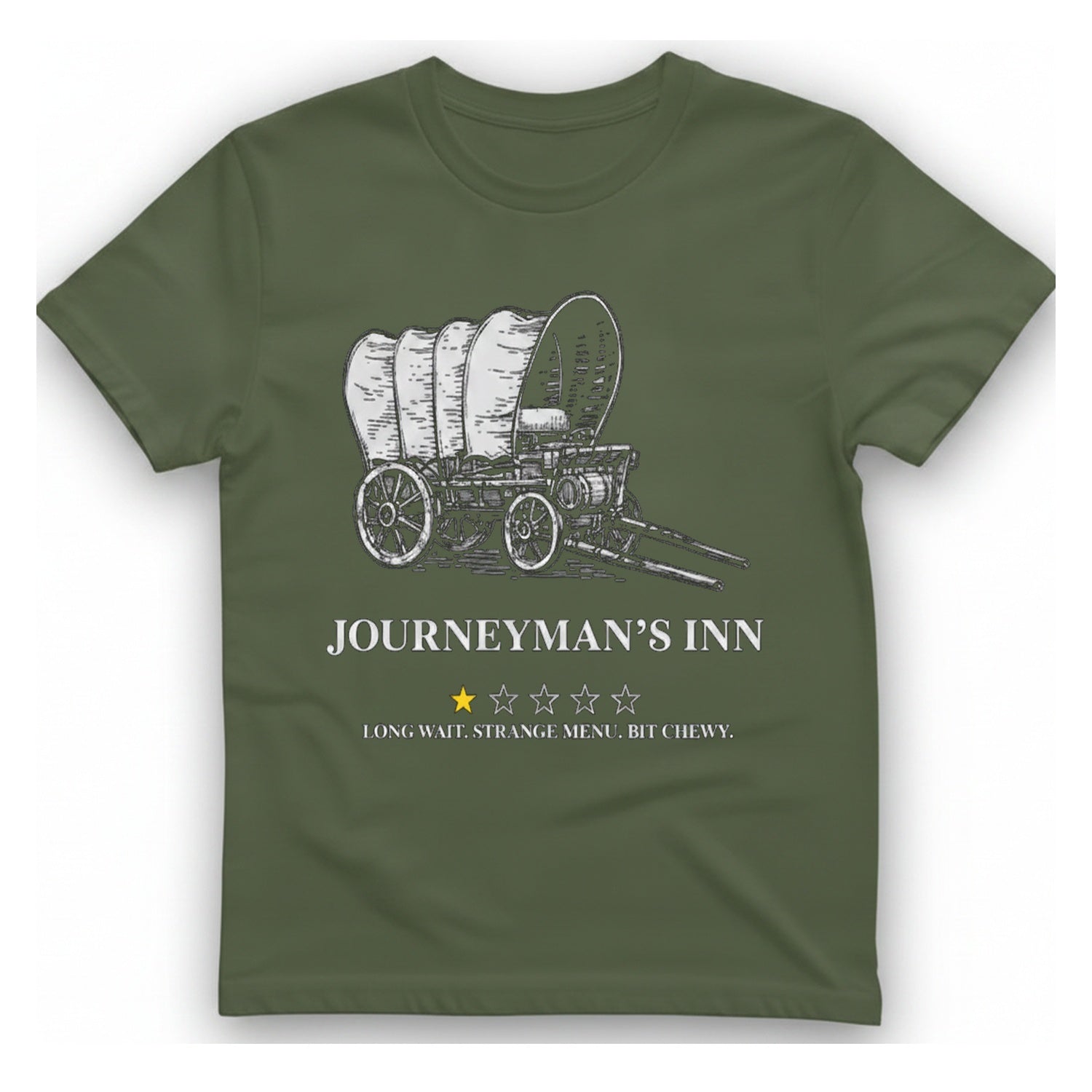 Journeyman Inn T-Shirt - Military Green front