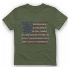 United States Constitution T-Shirt - Military Green front