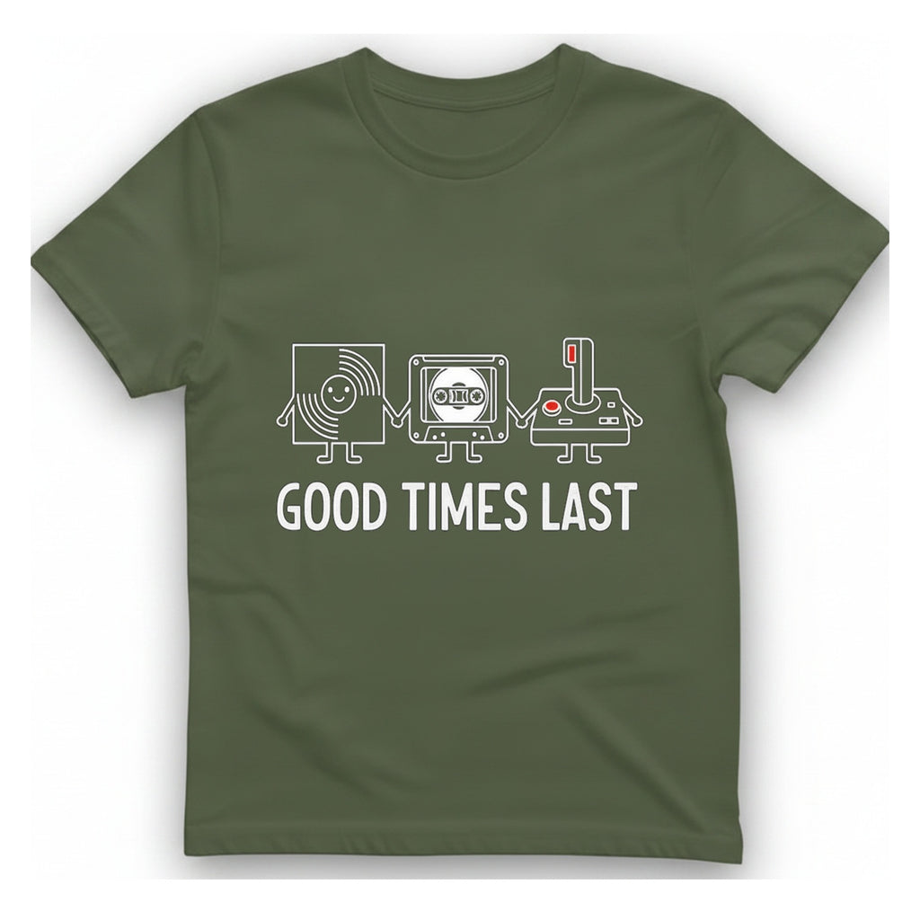 Good Times Last T-Shirt - Military Green front