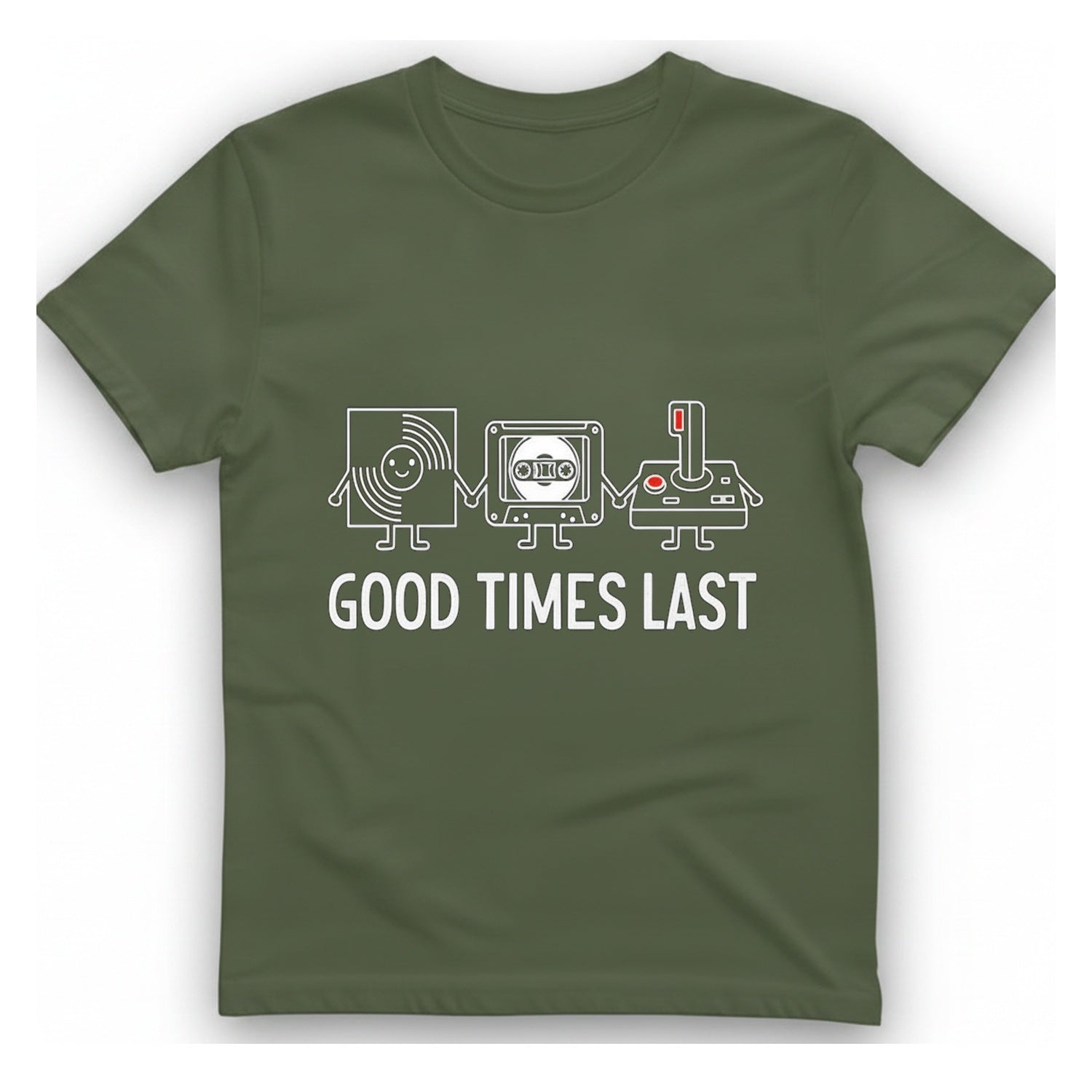 Good Times Last T-Shirt - Military Green front