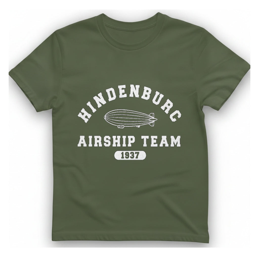 Hindenburg Airship Team T-Shirt - Military Green front