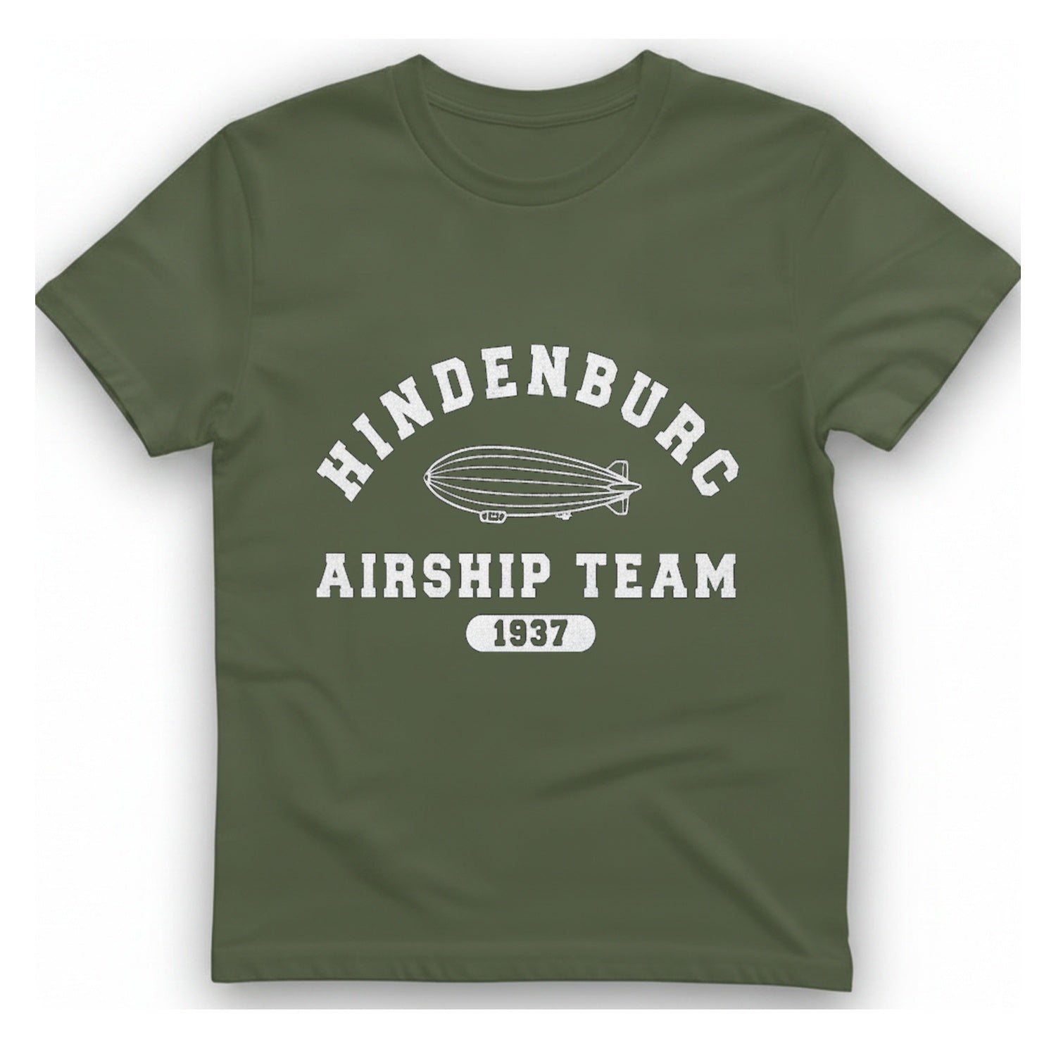 Hindenburg Airship Team T-Shirt - Military Green front