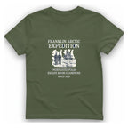 Franklin Arctic Expedition Escape Room T-Shirt - Military Green front