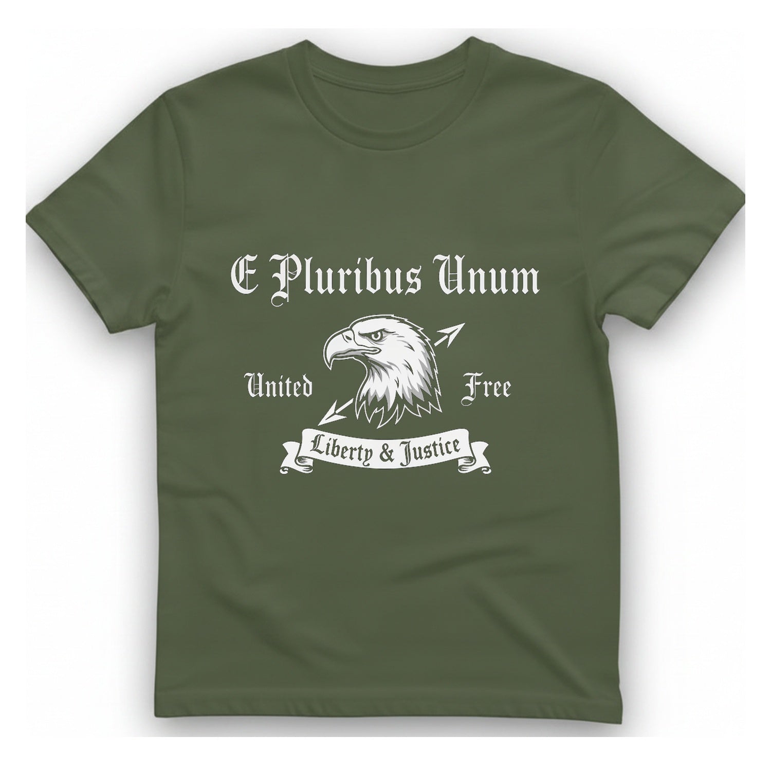 E Pluribus Unum T-Shirt - Military Green front