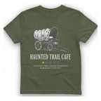 Haunted Trail Cafe T-Shirt - Military Green front