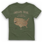 Oregon Trail The Original Open T-Shirt - Military Green front