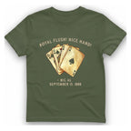 Royal Flush Hand T-Shirt - Military Green front