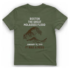 Boston The Great Molasses Flood T-Shirt - Military Green front