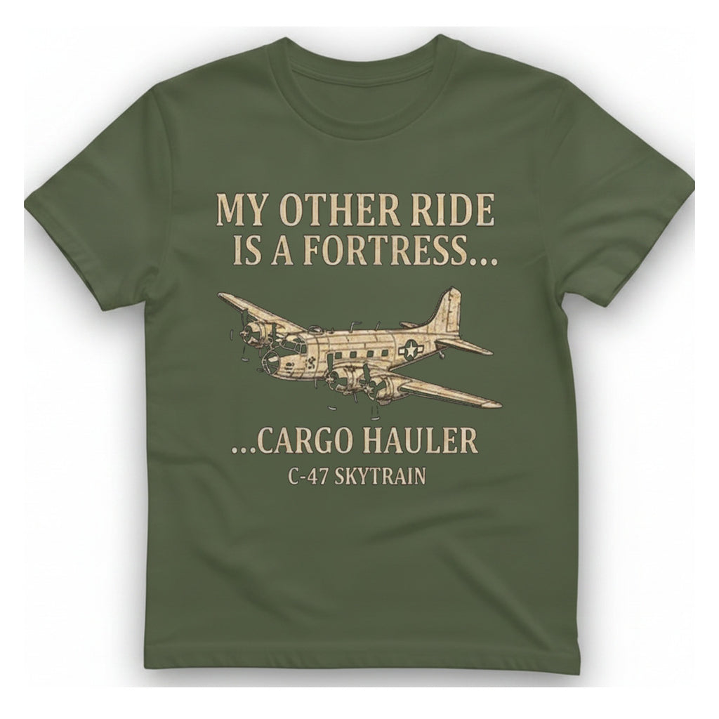 My Other Ride T-Shirt - Military Green front