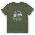 Roman Aqueducts Service Review T-Shirt - Military Green front