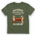 October Ad The Floor Is T-Shirt - Military Green front