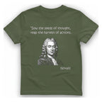 Novalis Seeds Thought T-Shirt - Military Green front