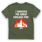 Great Chicago Fire Classic T-Shirt - Military Green front