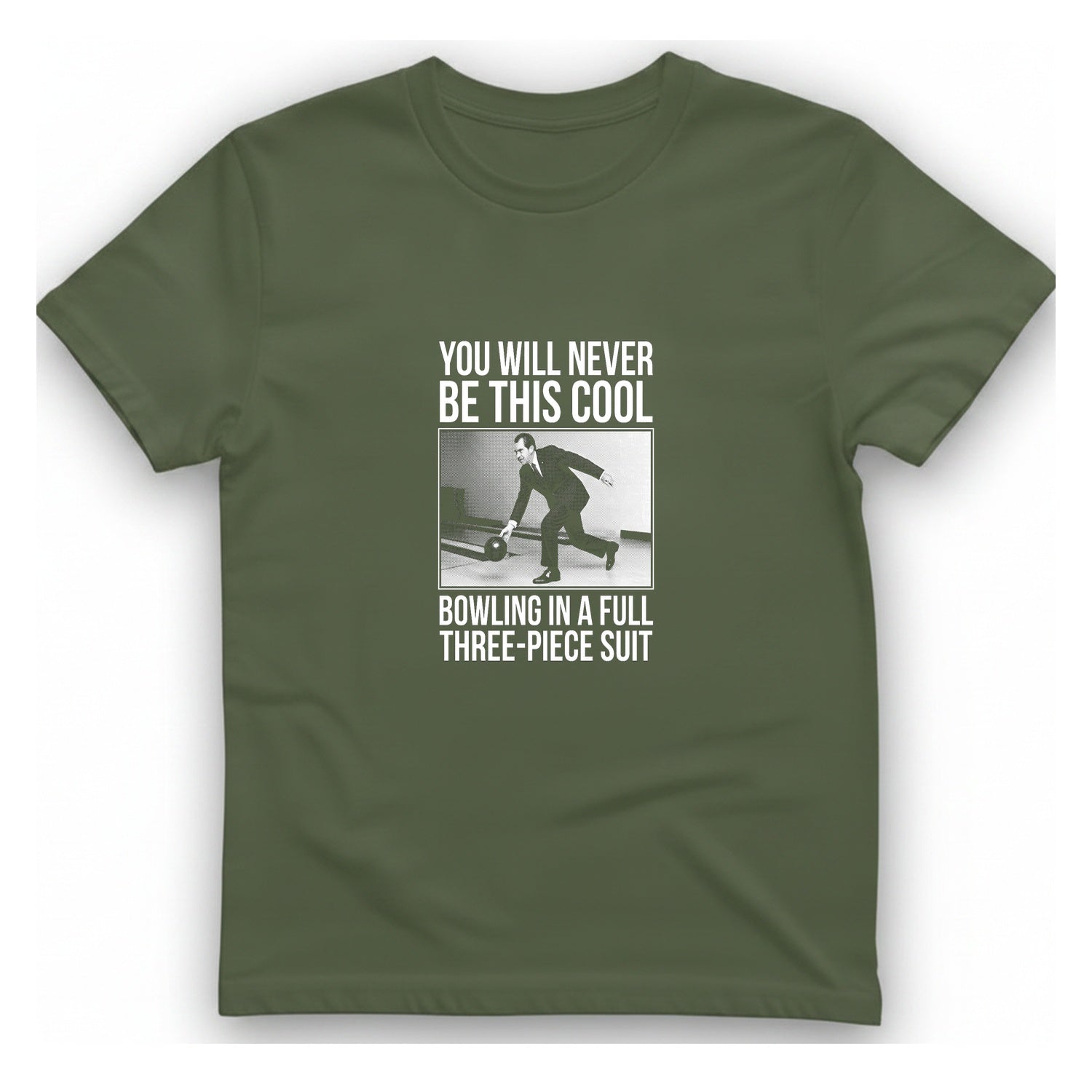 Nixon Suit Bowling Flex T-Shirt - Military Green front