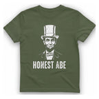 Honest Abe T-Shirt - Military Green front