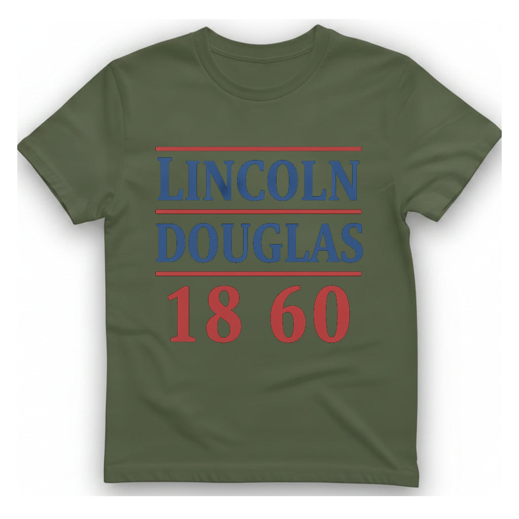 Lincoln Douglas T-Shirt - Military Green front