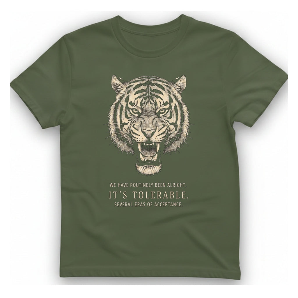 It Tolerable Tiger T-Shirt - Military Green front