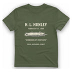Css Hunley Submarine Memorial T-Shirt - Military Green front