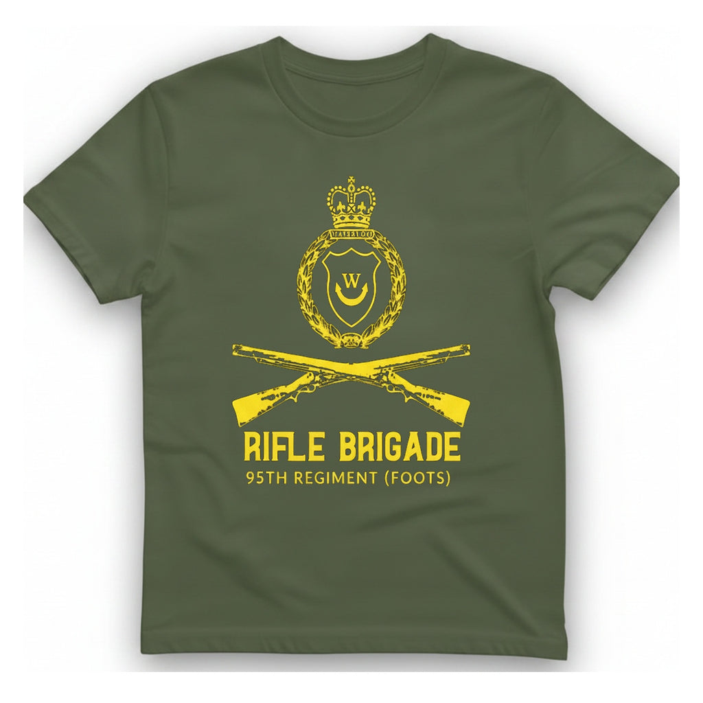 Rifle Brigade Waterloo T-Shirt - Military Green front