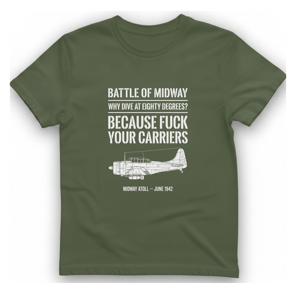 Battle of Midway T-Shirt - Military Green front