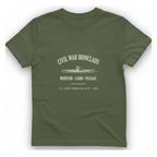 Civil War River Ironclads T-Shirt - Military Green front