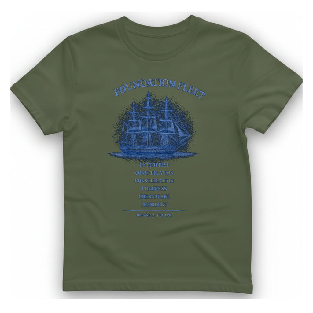 Foundation Fleet Organic Act T-Shirt - Military Green front