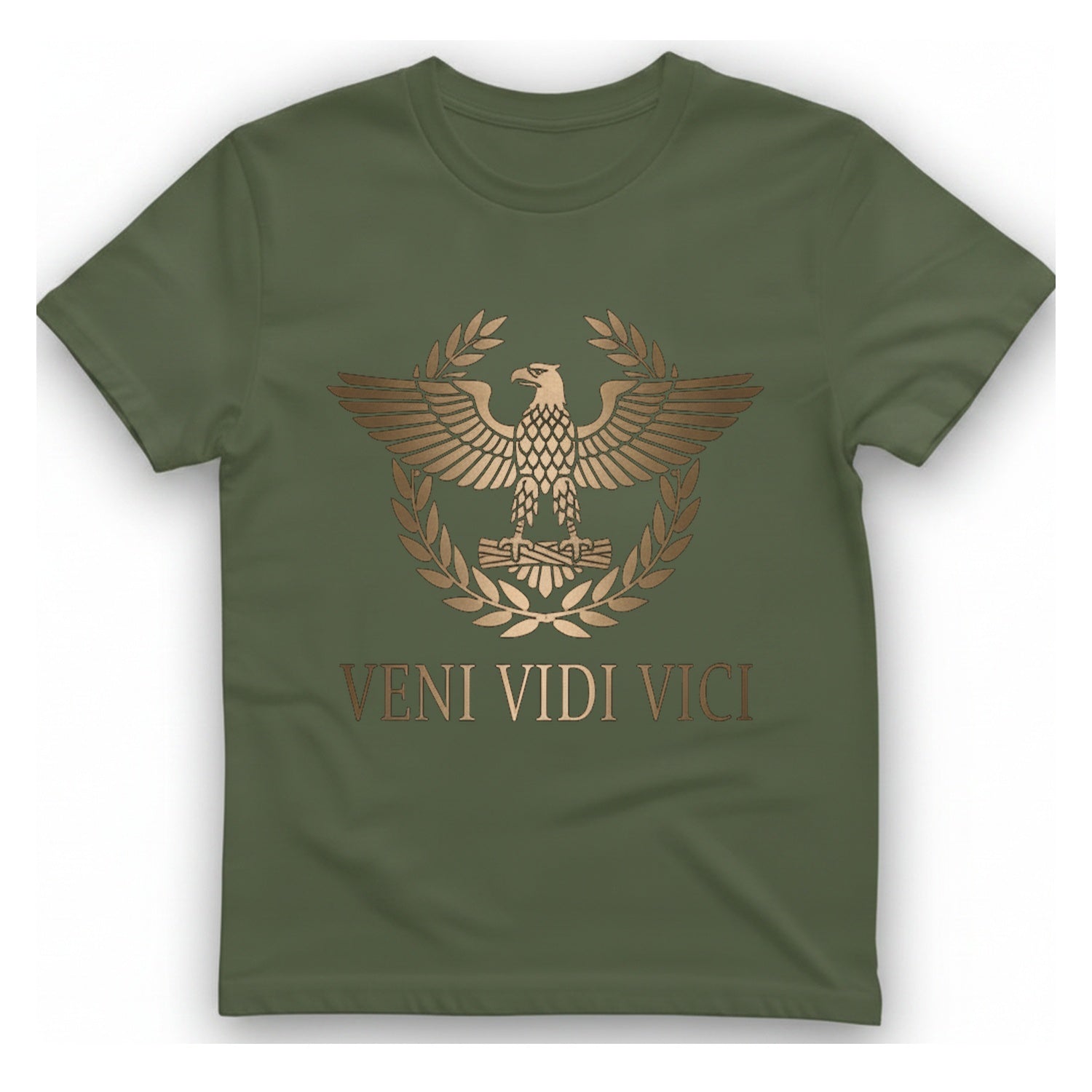 Veni Vidi Vici Roman Eagle T-Shirt - Military Green front