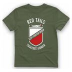 Red Tails 332Nd Fighter Group T-Shirt - Military Green front