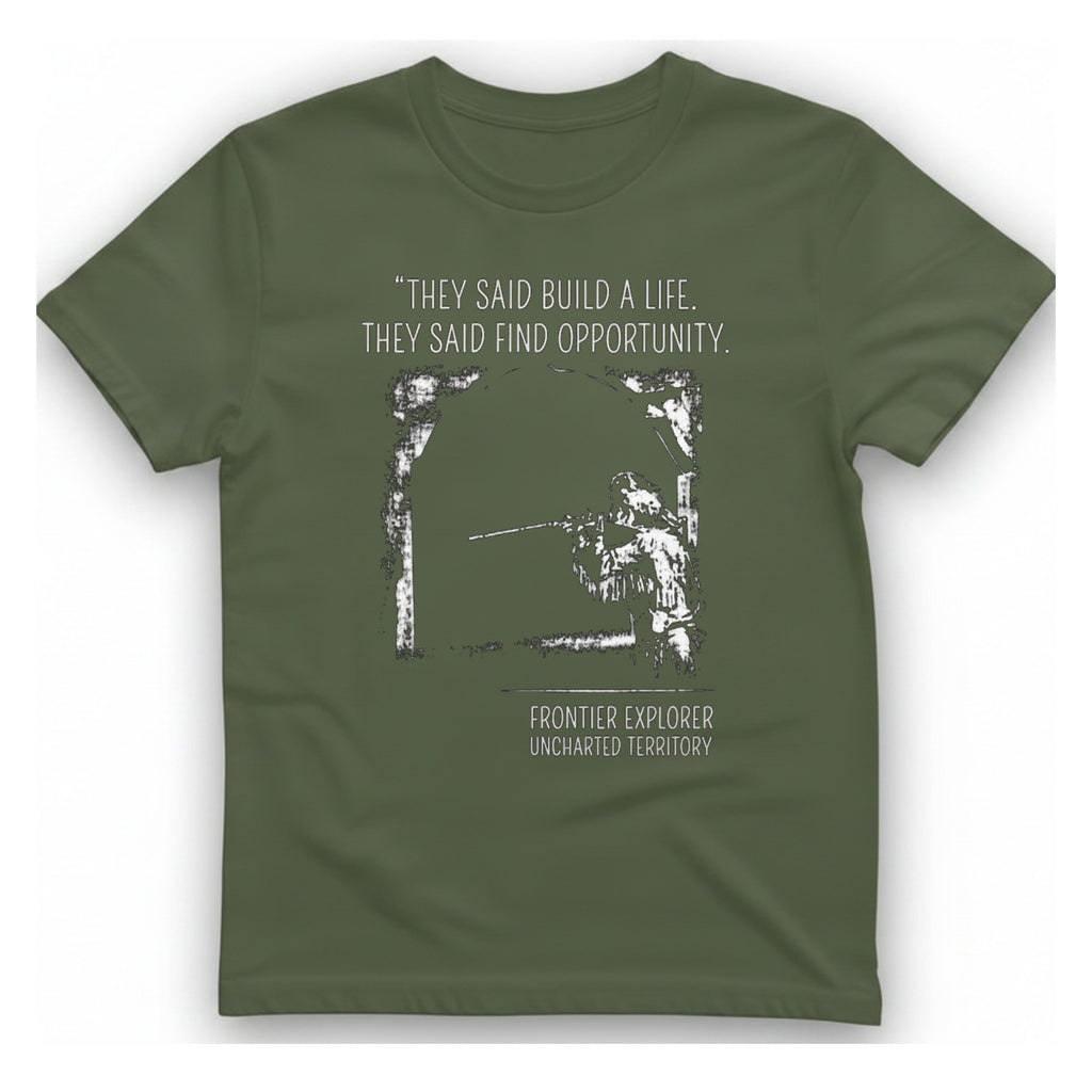 Frontier Explorer Uncharted T-Shirt - Military Green front