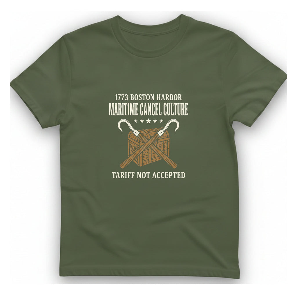 Maritime Cancel Culture T-Shirt - Military Green front