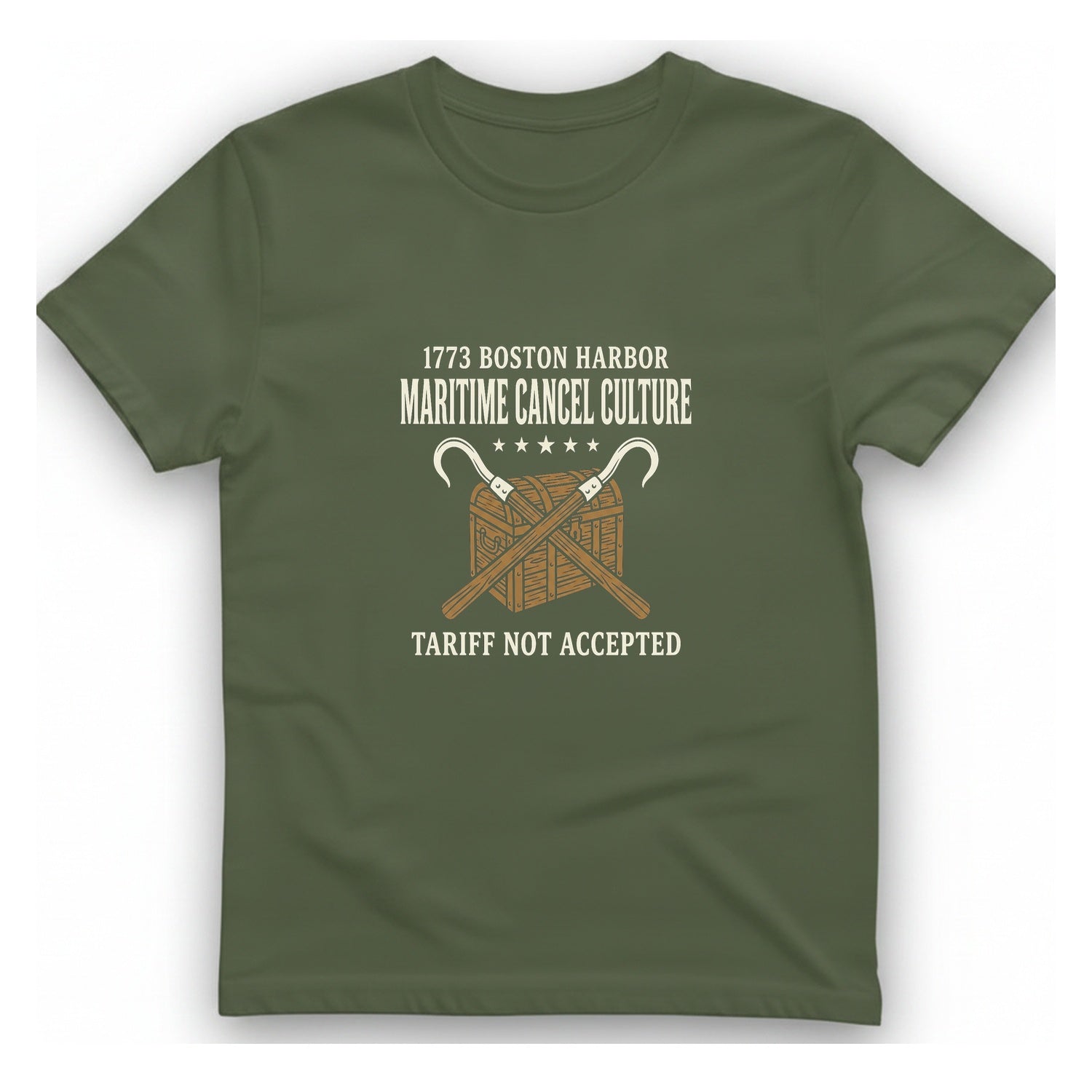 Maritime Cancel Culture T-Shirt - Military Green front