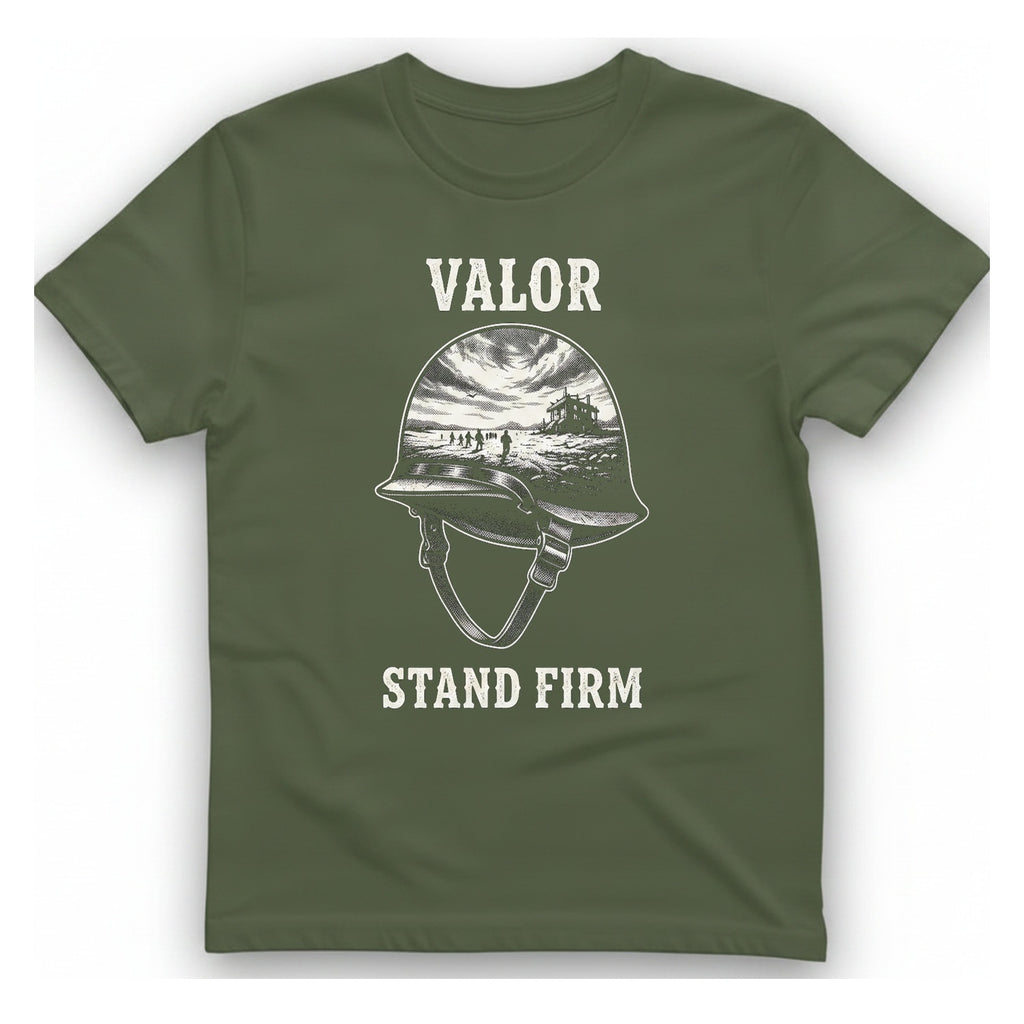 Valor Stand Firm T-Shirt - Military Green front
