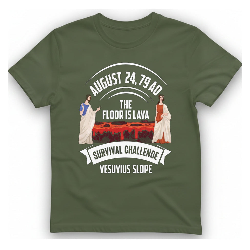 Vesuvius Lava Challenge T-Shirt - Military Green front
