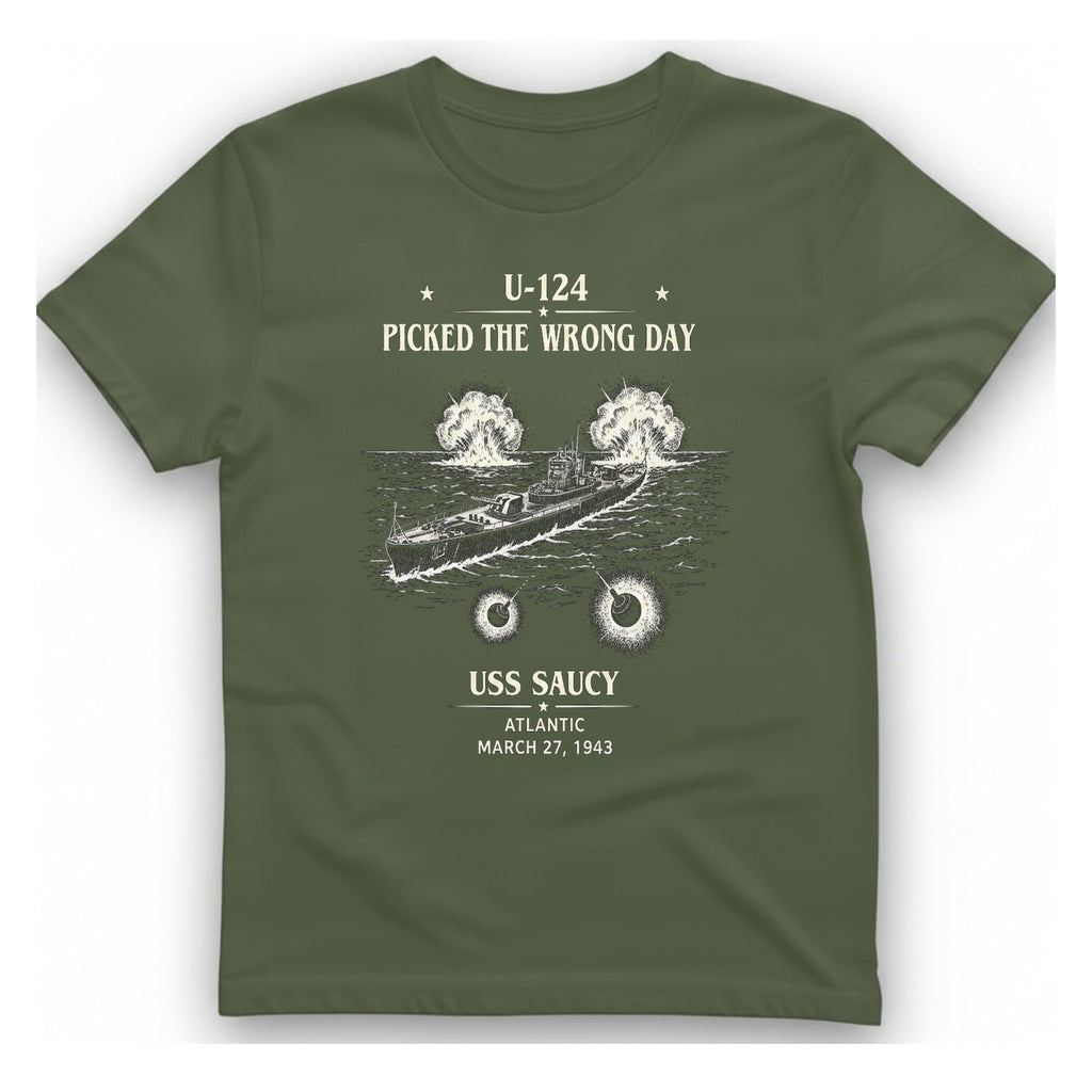 U Uss Saucy T-Shirt - Military Green front